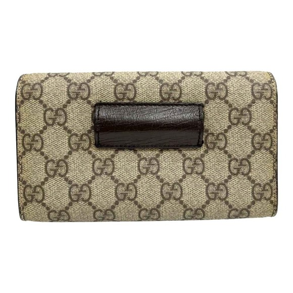 Gucci GG Supreme Compact Waist Shoulder Bag Brown Leather - Picture 3 of 9
